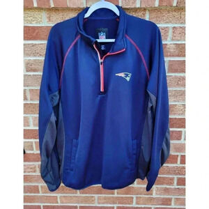 NFL New England Patriots Pullover Men's Size XL 1/4 Zip Sweatshirt